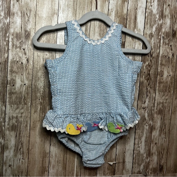 Funtasia Too Toddler Boys Blue Check Longall - Tools in Pocket main image 0